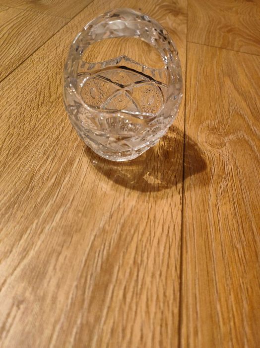 Niedużu kryształowy koszyk PRL