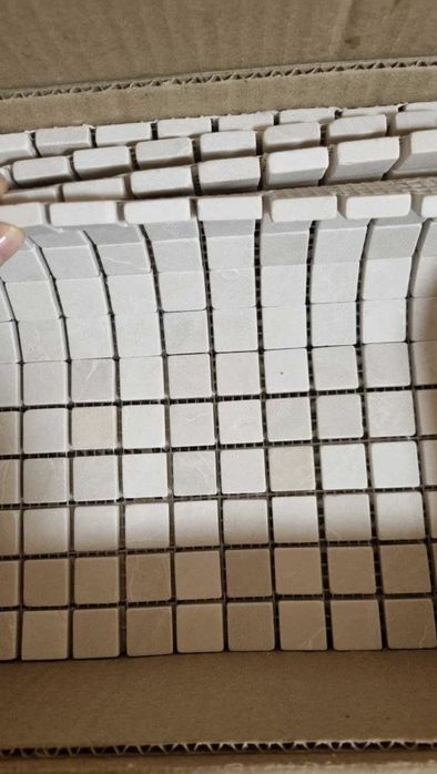 Мозаїка Vivacer 5 листів 0.45 м² - молочний мрамор