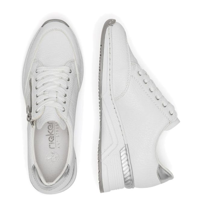 Rieker sneakersy białe ( wstawka brokat)