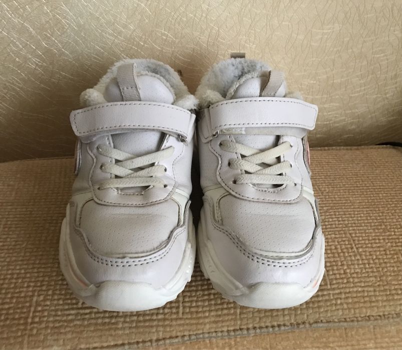 Теплі білі кросівки, кроссовки для дівчаток 31 роз