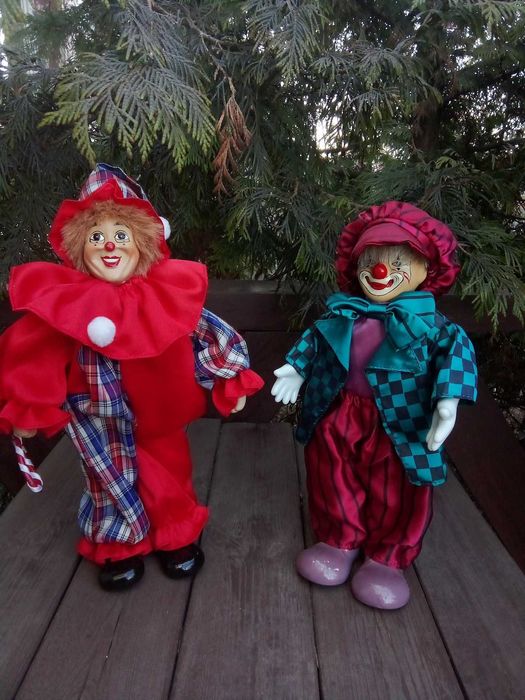 КЛОУН венецианский, фарфоровый. Арлекин интерьерный 35 см