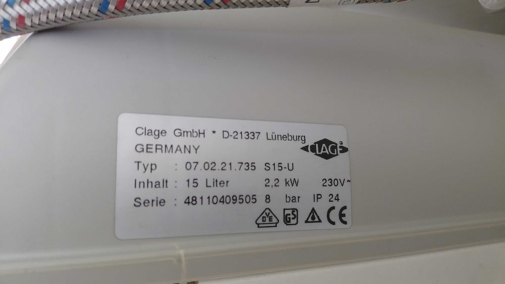 Podgrzewacz (bojler) wody o pojemności 15 litrów