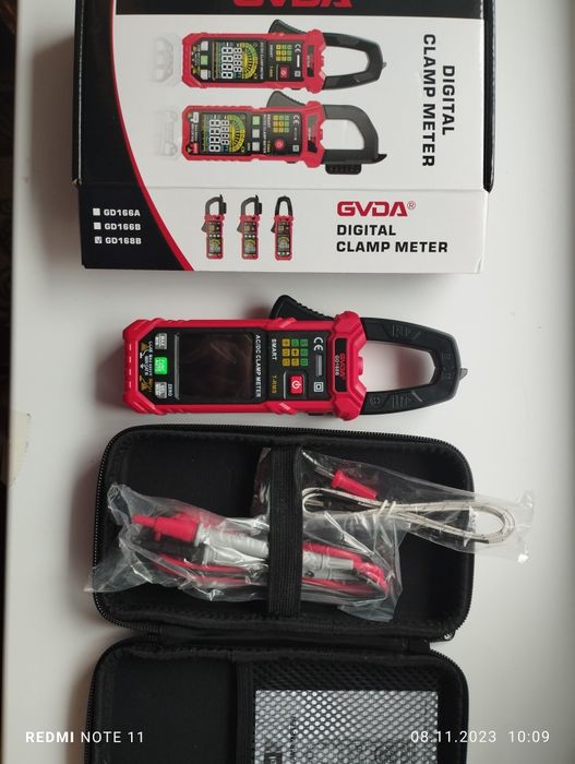 GVDA 168B токовые клещи мультиметр AC/DC True rms 6000отс.