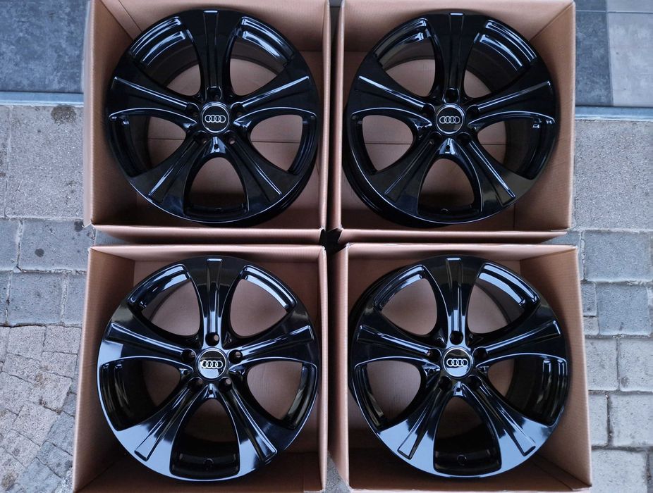 Alufelgi 18 5x112 Audi A4 A5 A6 A7 A8 Q3 Q5 Czarne Oryginalne ! 633#