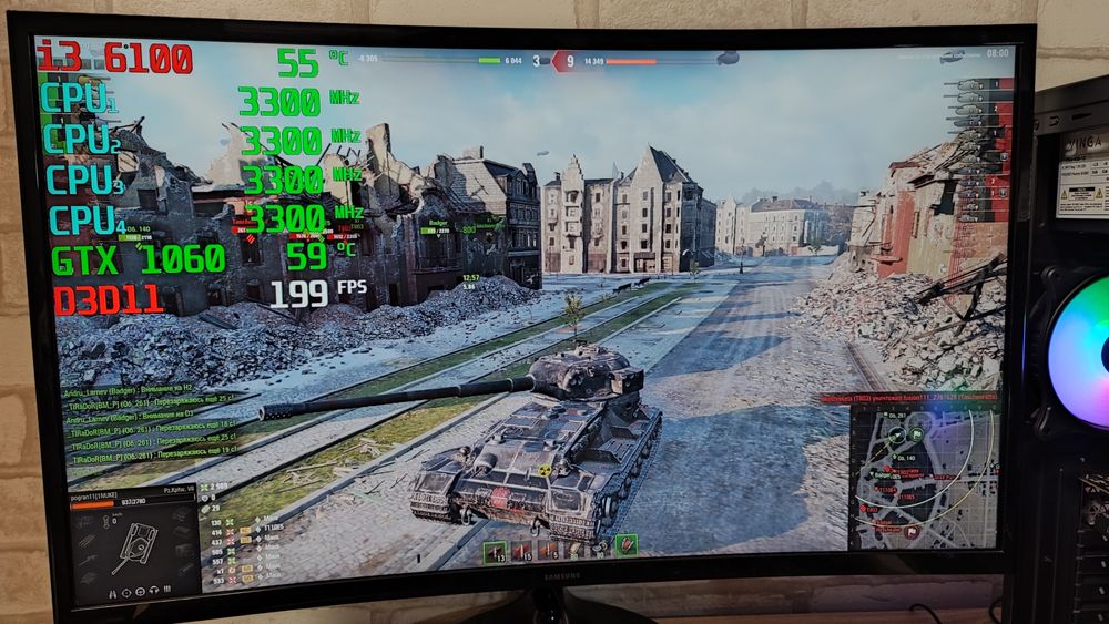 Игровой ПК GTX 1060 CS 2 GTA5 WOT fortnite DoTa2 PUBG RUST