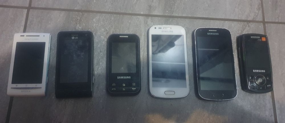 Zestaw 6 telefonów Sony Ericsson LG 4x Samsung C3500 S7560 S7580 J700