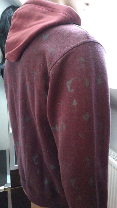 Bluza Nike bordowa ciemna czerwona z kapturem, dwa zamki M 152-165cm