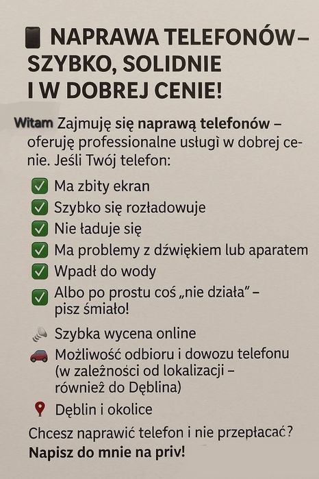 naprawa telefonów