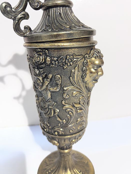Jarra / Jarro Antigo em Bronze Italiano - Made in Italy (35 cm)
