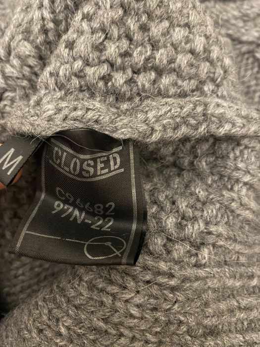 Sweter szary alpaca alpaka wełna 36/38 s/m warkoczowy splot