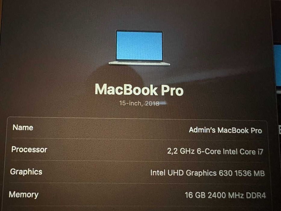 Apple MacBook Pro 2018 15"