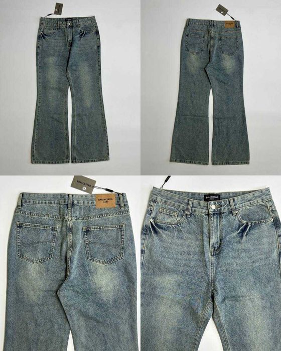 BALENCIAGA flared faded washed jeans клеш кльош джинси чорні сині