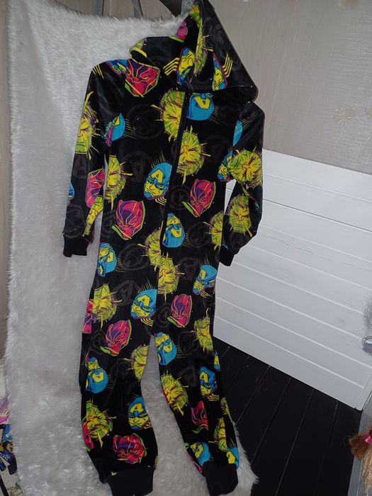 Утеплений велюровий кігурумі піжама сліп супергерой марвел 6-7 років