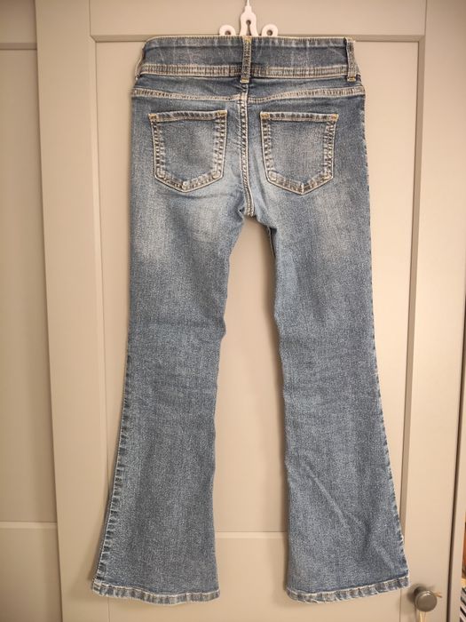 H&M spodnie dżinsy dzwony flared leg, 134