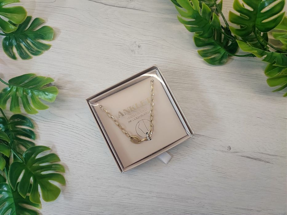 Pulseira tornozelo búzio em Aço Gold Plated