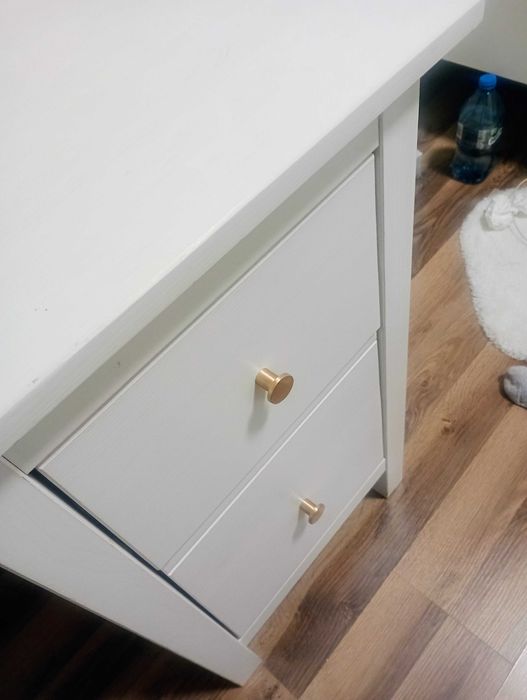 Hemnes Biurko, biała bejca, 155x65 cm