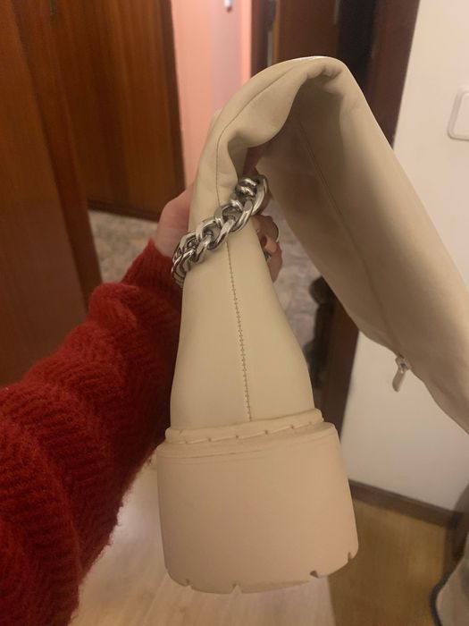 Botas cano alto bege