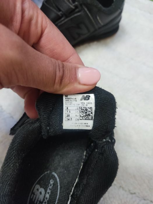 Дитячі шкіряні кросівки new balance 574 25(14.5) оригінал