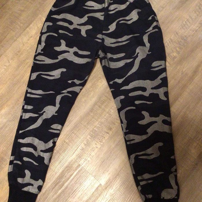 Calças de jogging na moda, XXL, em azul escuro/refletoras, como NOVO