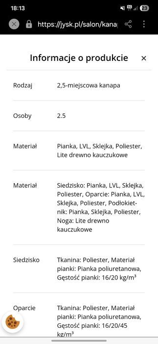 Kanapa Jysk 2,5 miejscowa