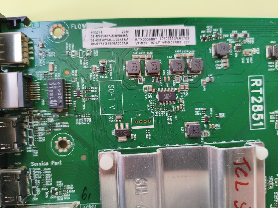 TV Tcl 50C715 peças