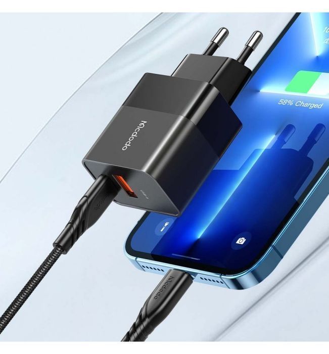 Ładowarka sieciowa Mcdodo CH-1952 USB + USB-C, 20W + kabel USB-C do