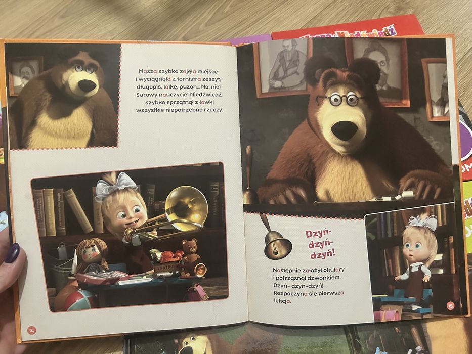 Zestaw 6 książek Masza i Niedźwiedź - stan idealny