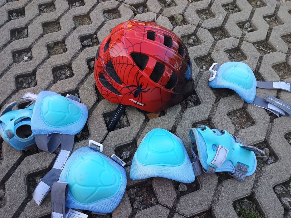 Kask rowerowy i ochraniacze