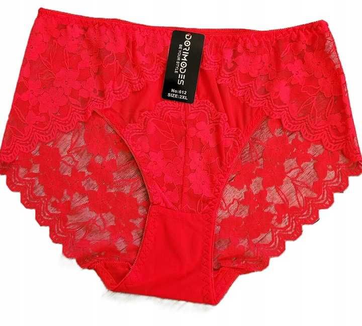 Dorimodes majtki koronkowe 2XL nowe czerwone