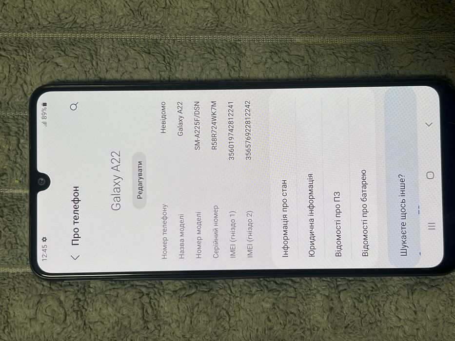 Samsung a22  4g. 4+4/128g
