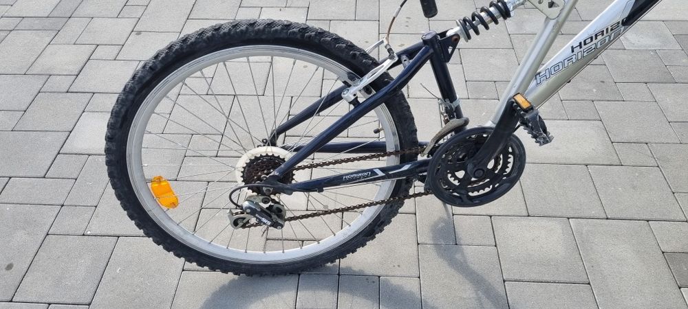 Rower Horizon crazy 26" srebrny z amortyzatorem