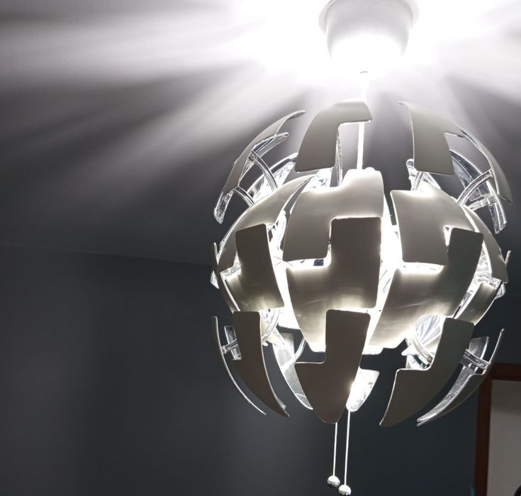 Candeeiro suspenso, branco/prateado, 35 cm