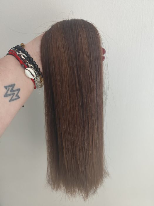 Naturalne włosy brązowe kitka