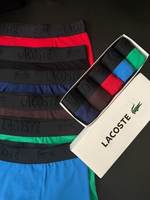 Чоловічі труси Lacoste 3D. Мужские боксеры Лакост черный