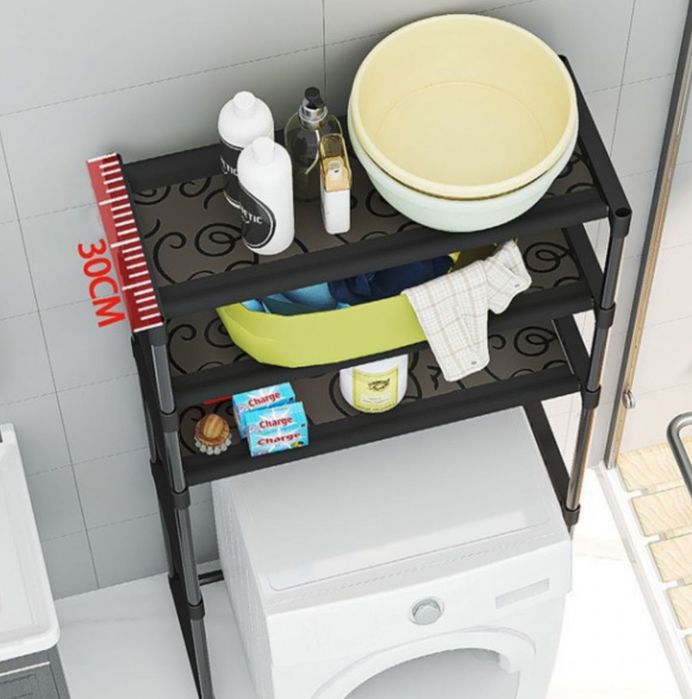 Полиця стелаж над пральною машиною з трьома полицями