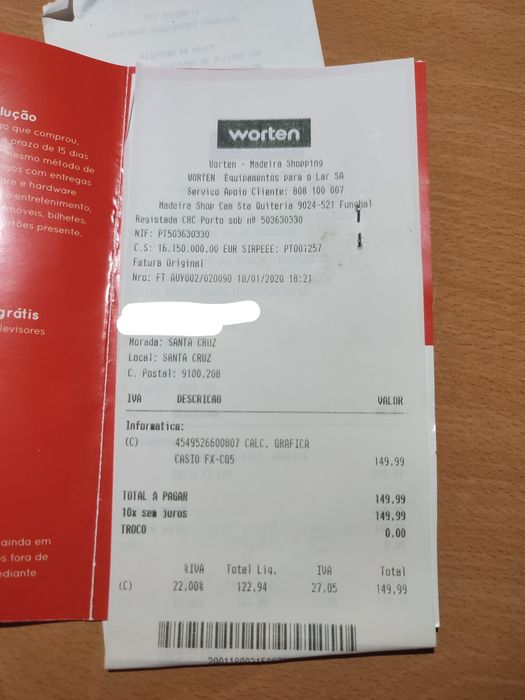 Calculadora gráfica Cassio fx-CG50