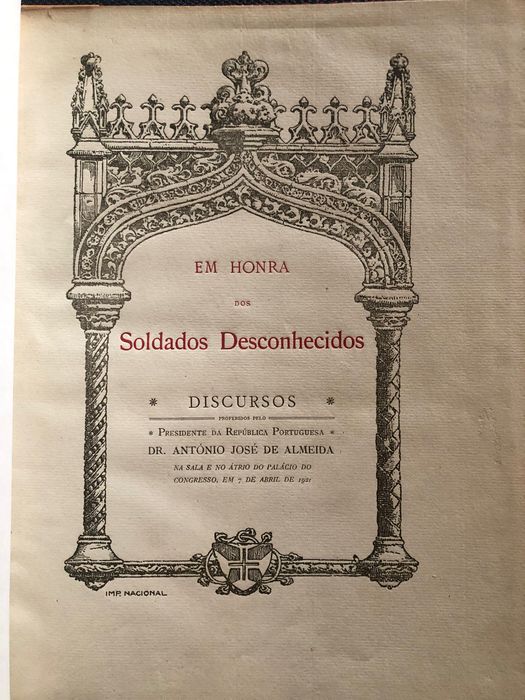 Em Honra dos Soldados Desconhecidos / Magalhães de Lima