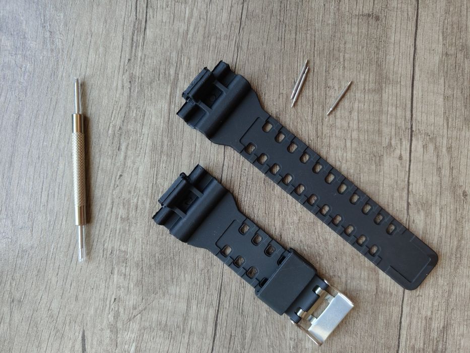 Pasek do zegarka Casio G SHOCK ( zamiennik )- czarny błyszczący