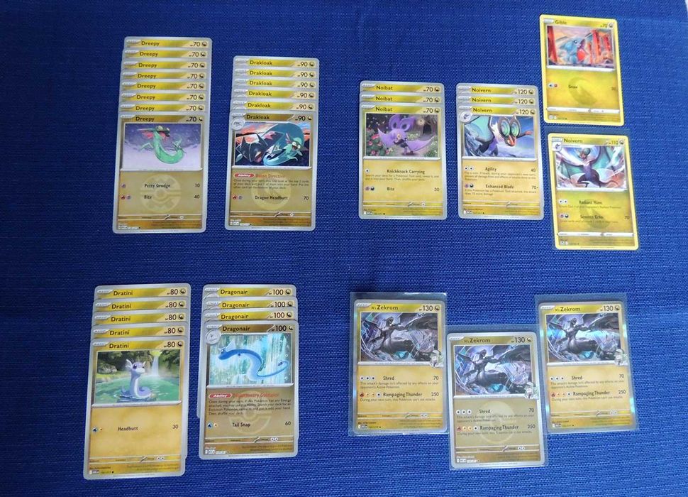 Karty Pokemon - Dragon / Smok - 34 szt. (9 bez powtórek) - Zekrom - Bulk