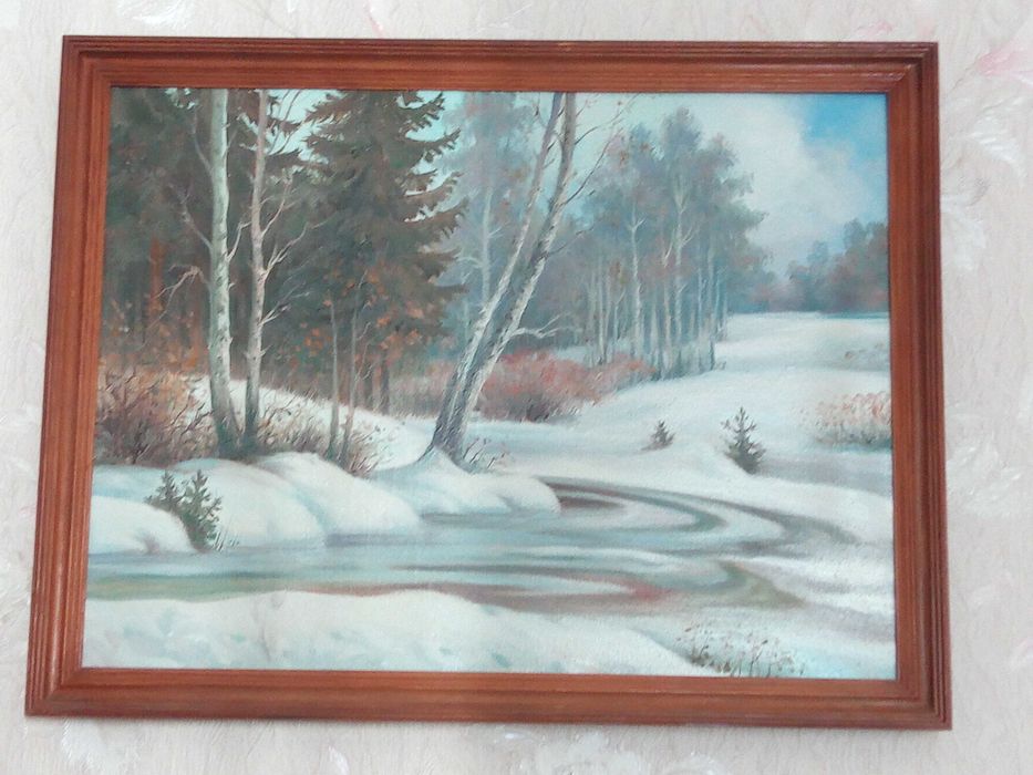 Картина. Оттепель. Худ. Романов А. П. Холст. Масло. 1997 год