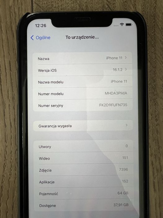 Oryginalny Apple iPhone 11 64GB Black