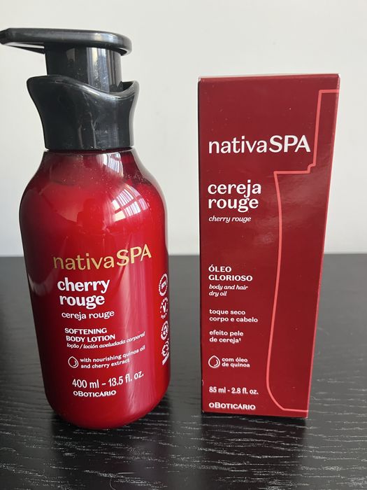 Locão Hidratante e oleo glorioso Nativa Spa Cereja Rouge