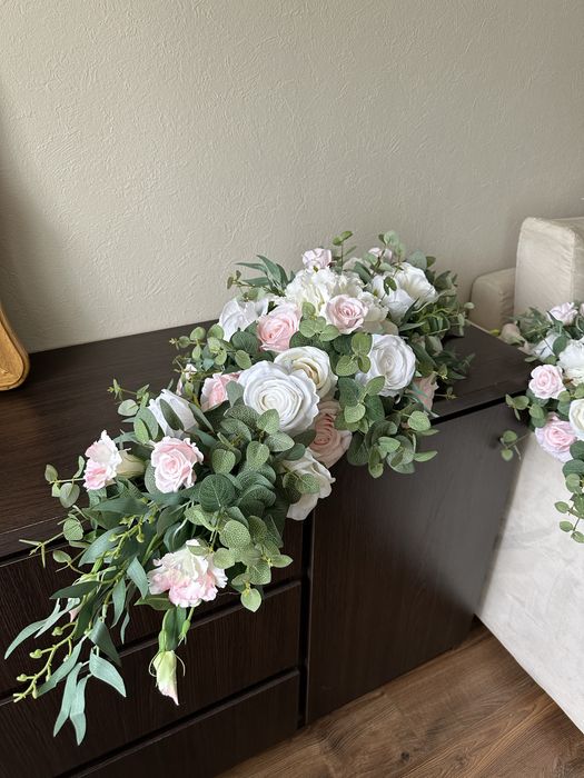 Квіти на весільну арку/екібана/Букет/цветы/свадебная арка/украшение