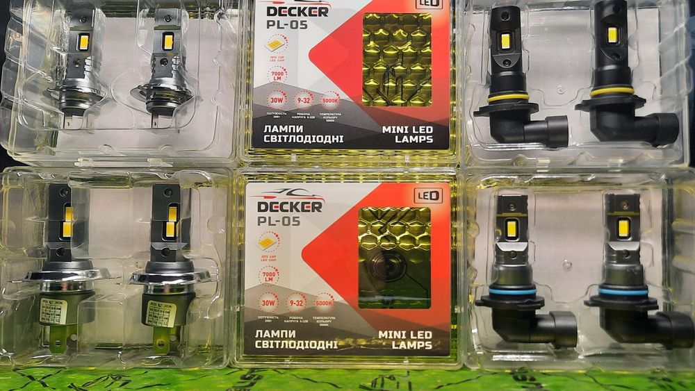 Лампи LED H4/Н7/Н11/ DECKER PL-05 5000K 7000Lm 12v 24v