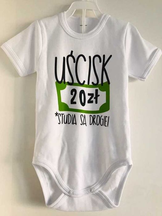 Nowe body śmieszne 74 bawełna humor chłopiec dziewczynka uścisk 20 zł