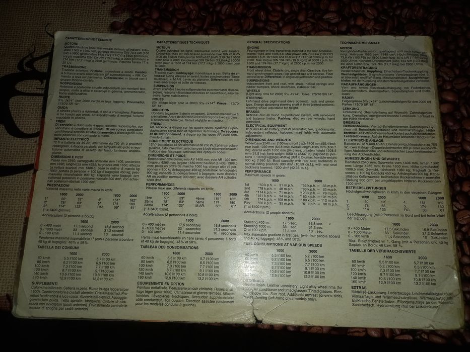 Журнал пособие LANCIA BETA HPE 1600 2000 року випуску