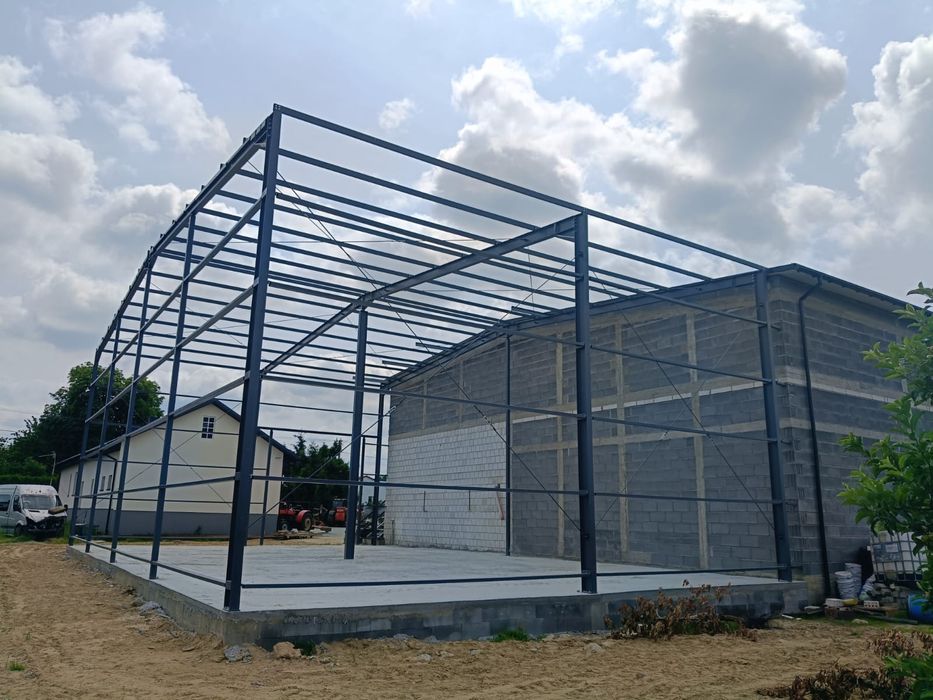 Hale, konstrukcje stalowe, garaże, wiaty
