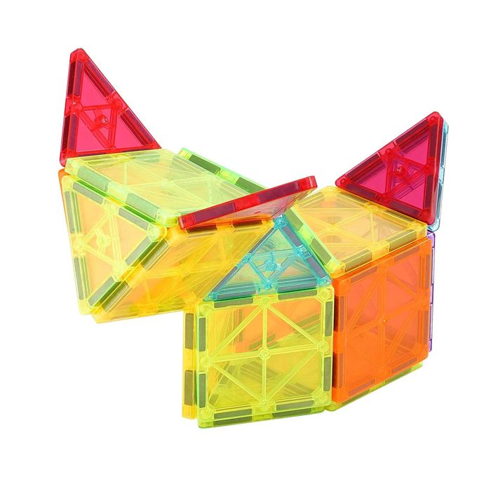 NOWE !! Duży zestaw klocków magnetycznych dla dzieci 55 elementów