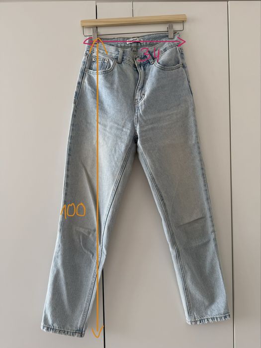 straight jeans 34, pull&bear