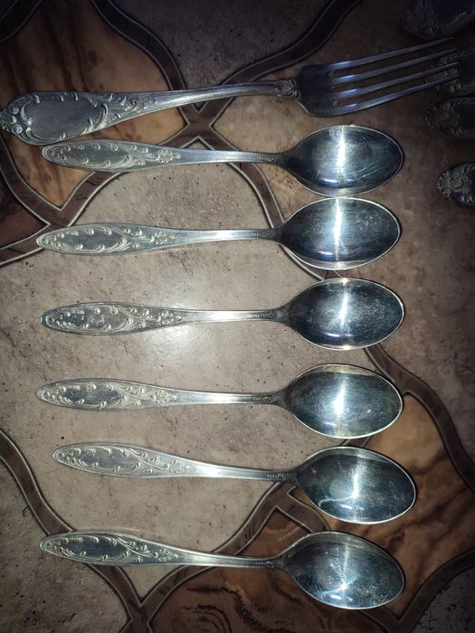 Мельхиор,столовое серебро.Клеймо МНЦ